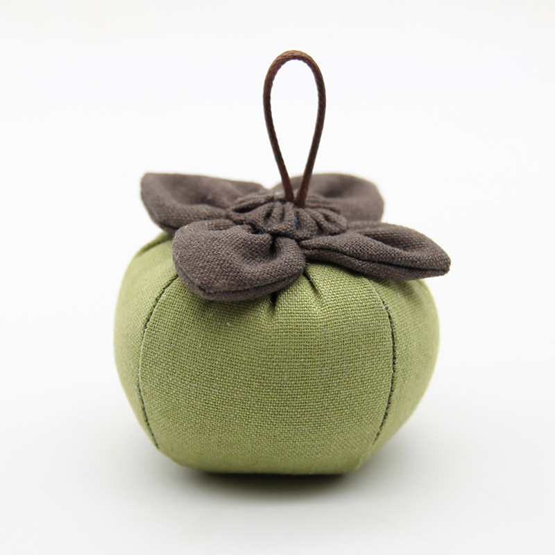 Patchwork hecho a mano DIY bordado material paquete Lu bordado novato caqui colgante niños regalo caqui bolsita