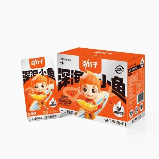 【劲仔】深海小鱼200g鱼仔鱼干湖南特产麻辣休闲零食批发盒装|undefined