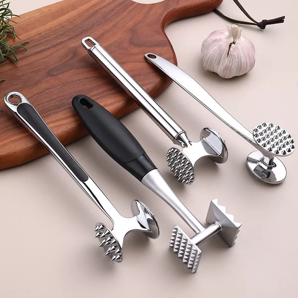 Kitchen Meat Hammer Solid Steak Hammer Steak Beating Tendon Breaking Hammer Tender Meat Hammer Household Loose Meat Hammer Double-sided Meat Hammer