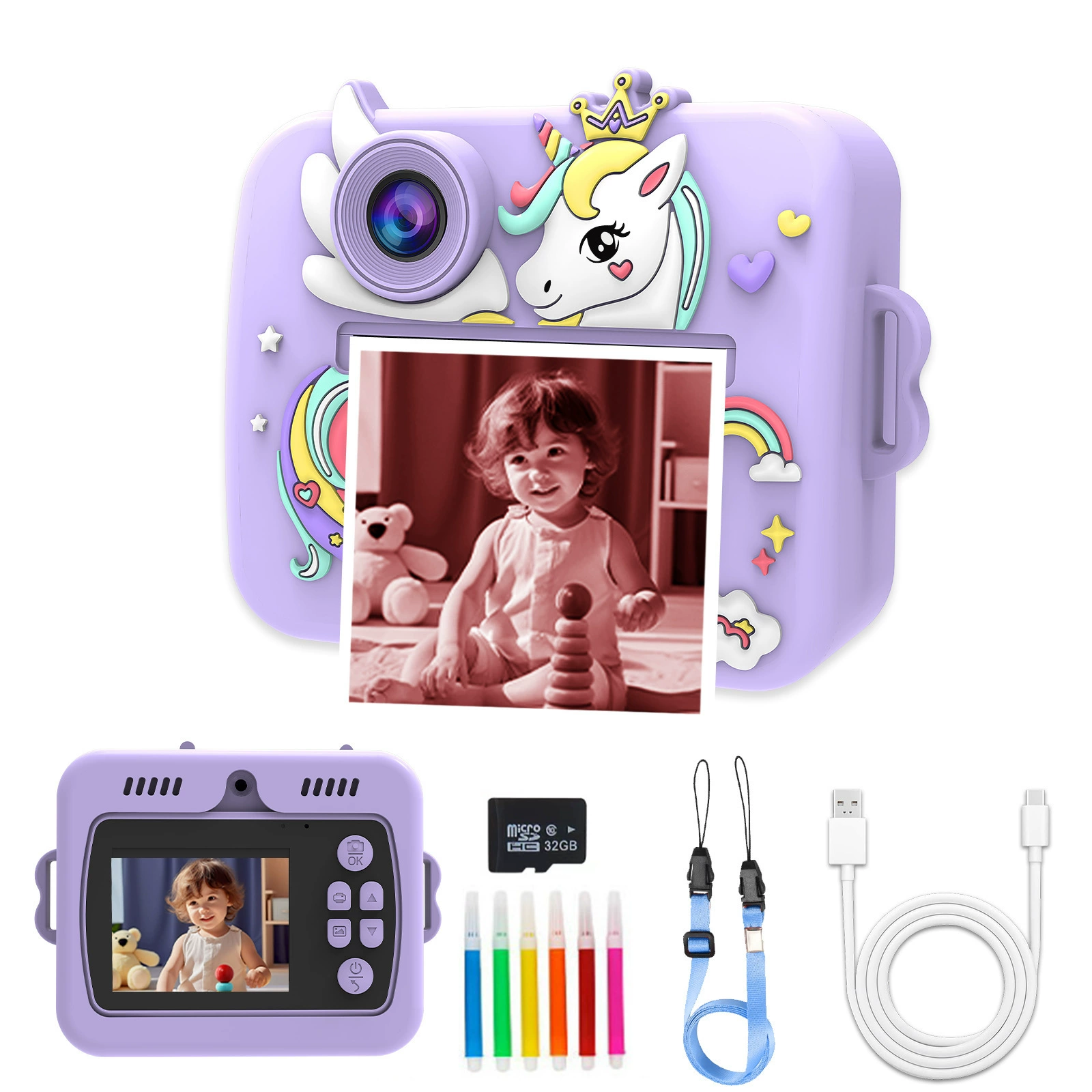 (Cross-border trading), polaroid, cartoon camera
