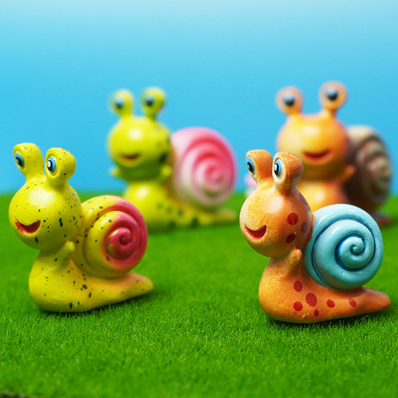 Micro paisaje animal original dibujos animados pastoral Caracol paisaje PVC decoración artesanía pecera vegetal jardín decoración del paisaje