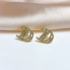 Golden ear clips with letters