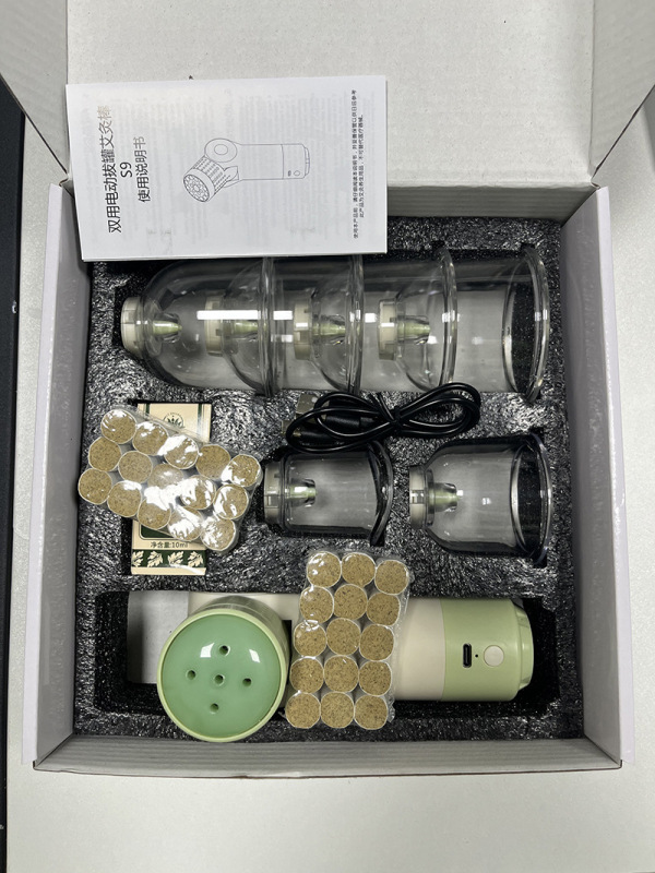Bianstone 経絡マッサージ灸スティック美顔スクレーピング器具灸ボックス電気真空カッピング器具灸ツール|undefined