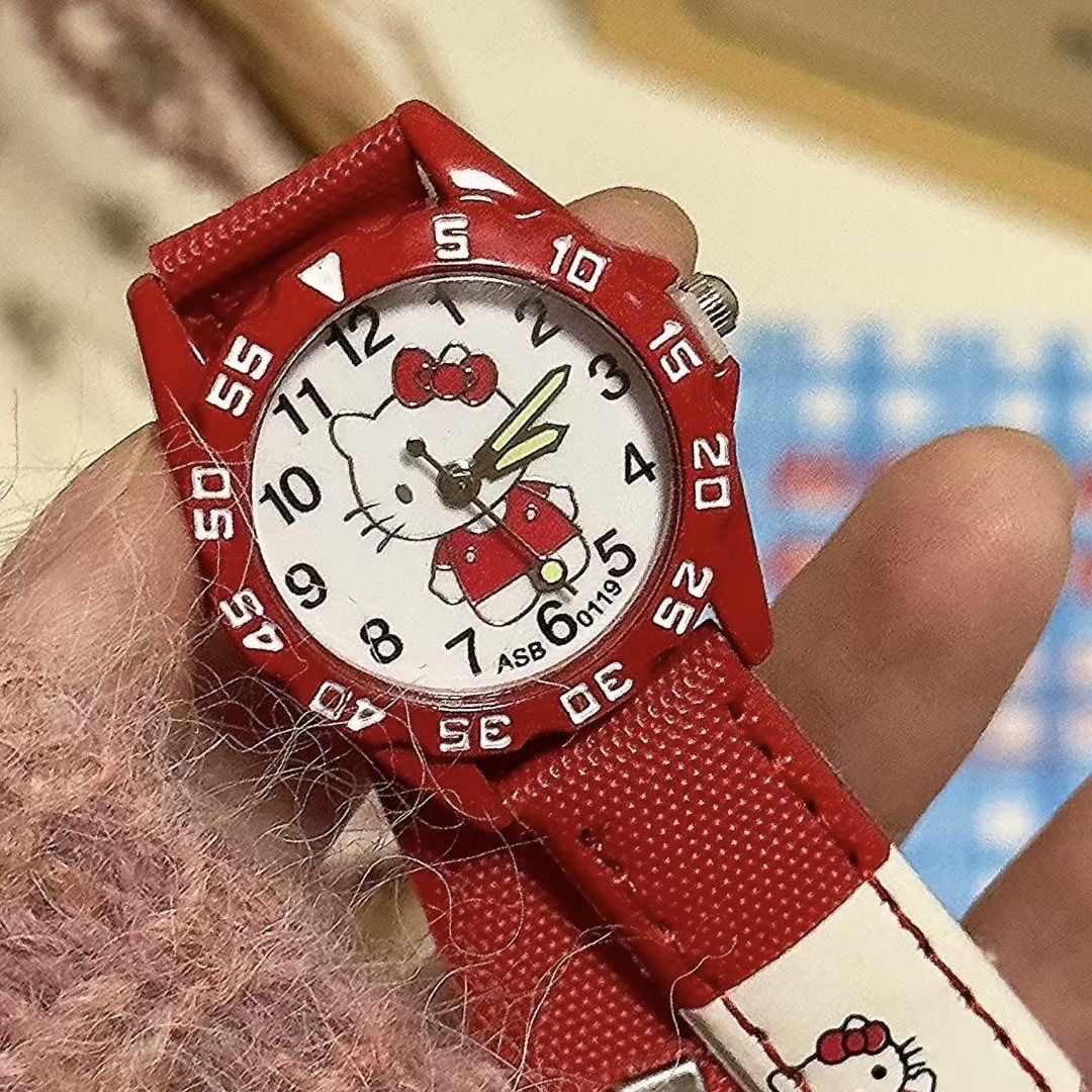 Japanese-Style Popular Korean Version Kt Cat Retro Creative Quartz Watch Student Versatile Cartoon Wristwatch Women's Wholesale