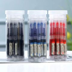 Refillable ballpoint pen with black ink, quick-drying neutral pen, 0.5mm full needle tube water-based pen, office supplies wholesale