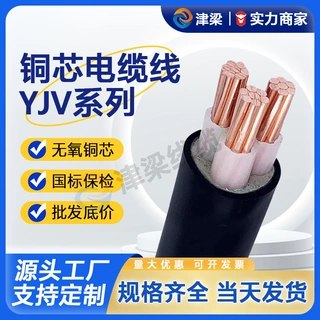 源头工厂YJV电缆线3/4/5芯4/6/10平方电线国标铜芯低压绝缘电源线