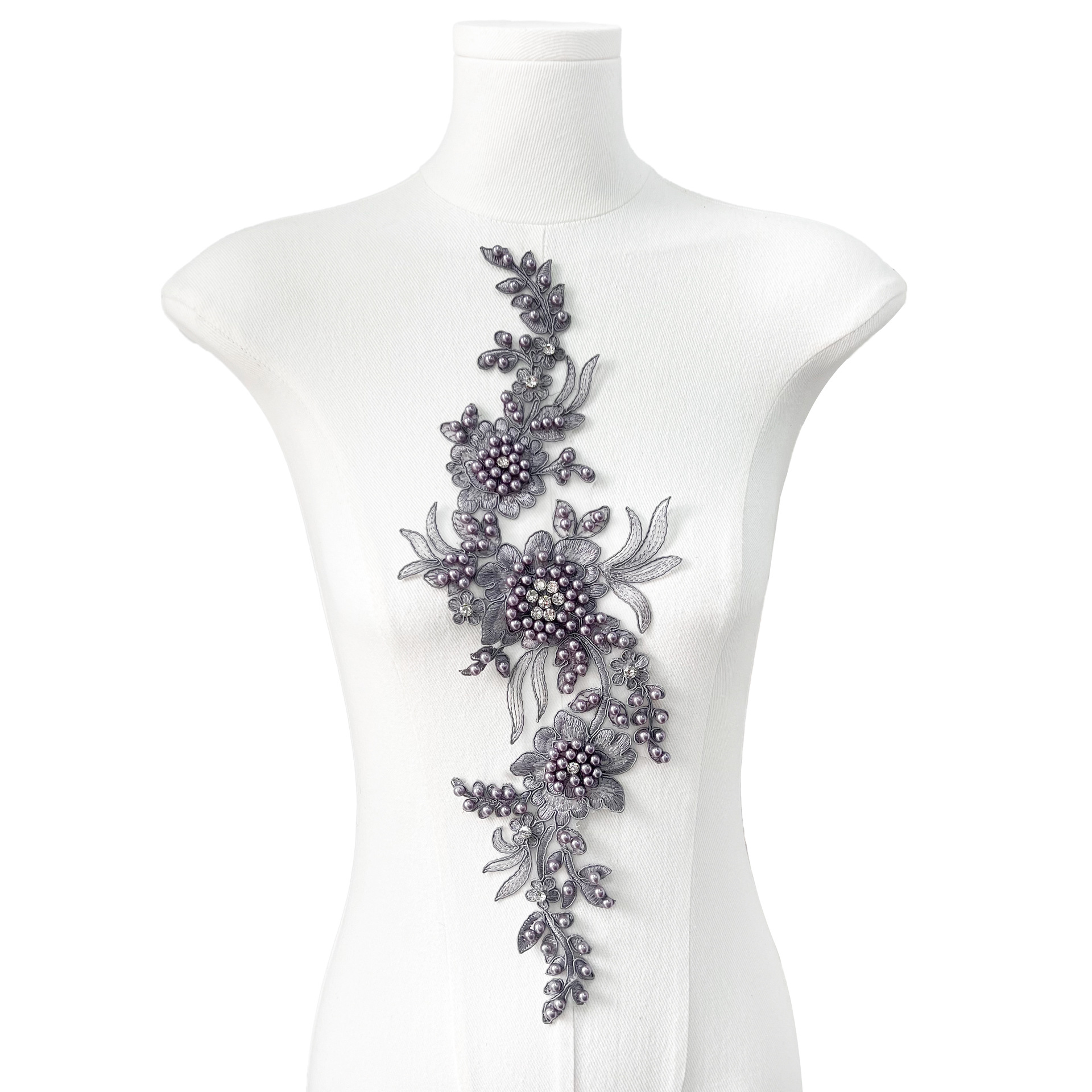 Pegatinas decorativas de flores bordadas tridimensionales Adorno de perlas y diamantes Ropa tridimensional Ropa de baile Zapatos y sombreros Decoración de bricolaje image 9