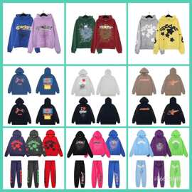 欧美嘻哈歌手同款发泡字母555555印花休闲男女情侣卫衣连帽衫潮