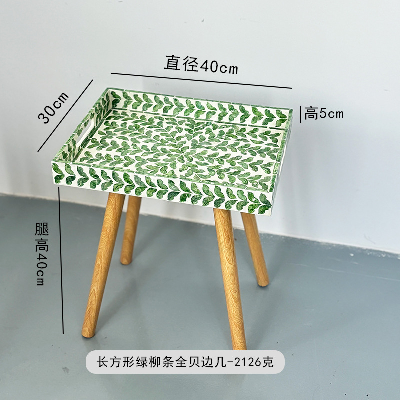 Mesa de té de madera sólida, mesa de té de madera sólida, sofá de salón, mesa redonda de balcón, mesa de té de almacenamiento en el hogar