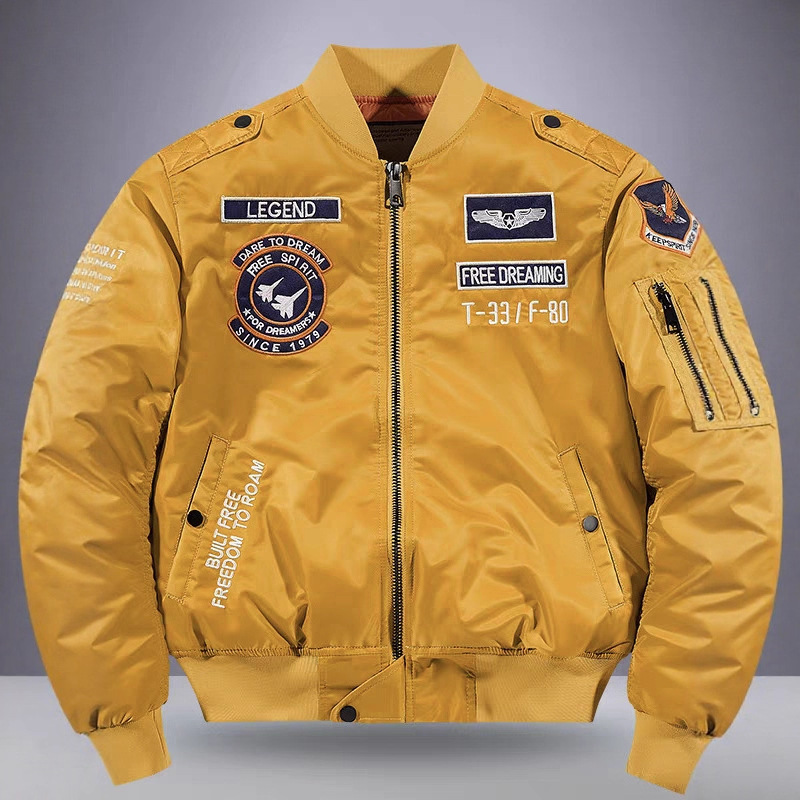 Chaqueta de vuelo de marca de moda masculina retro bordado chaqueta de béisbol pareja primavera y otoño abrigo casual suelto