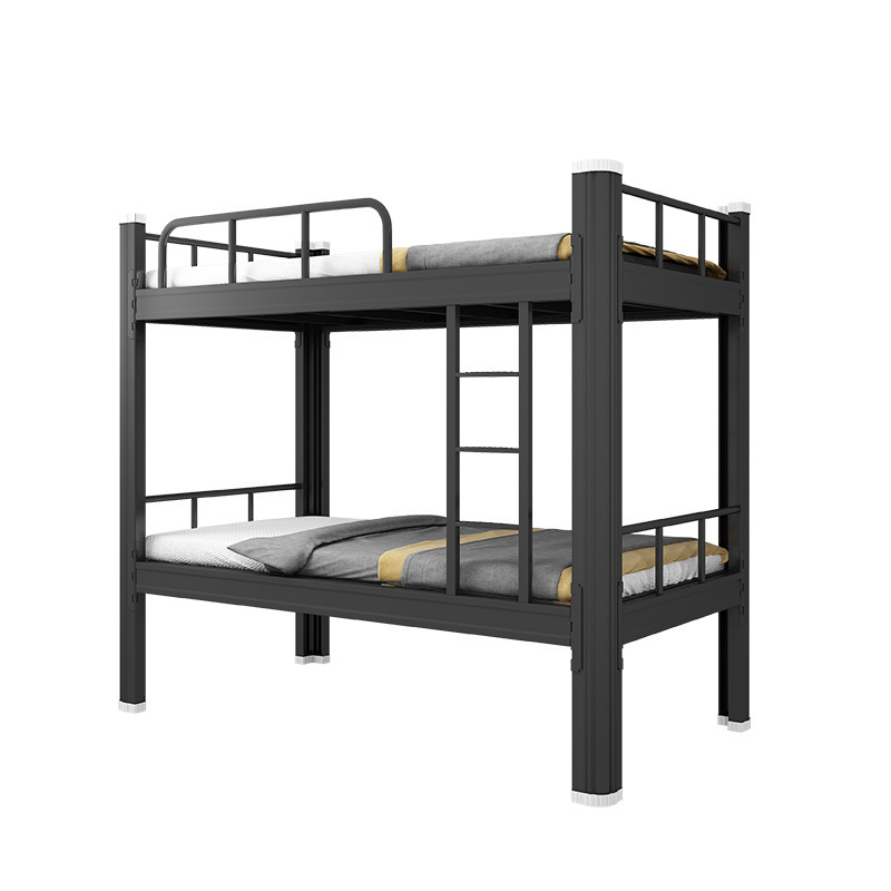 Cama de hierro cama litera superior e inferior personal adulto estudiante dormitorio cama de hierro cama de doble capa cama alta y baja