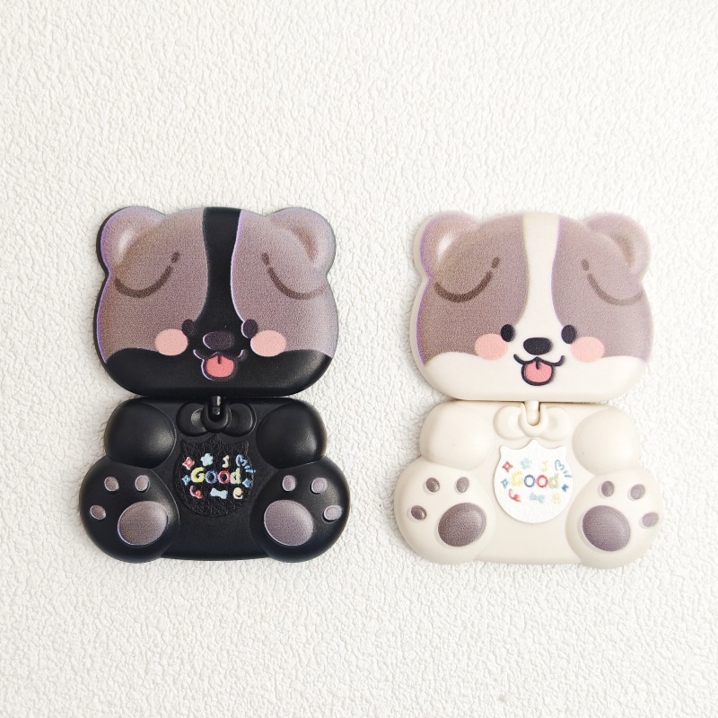 携帯電話ホルダーかわいい 360 度回転クマ漫画 KT 猫ホルダー化粧ミラー携帯電話ケースホルダーが付属しています|undefined