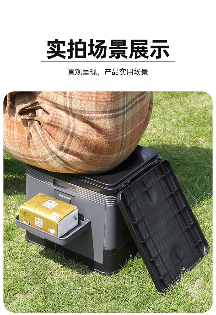 [in stock Wholesale] Outdoor Toilet Foldable Camping Toilet Portable Toilet Self-driving Emergency Toilet