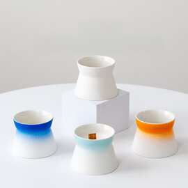 厂家直供陶瓷蜡烛杯香薰蜡烛灌蜡杯可电镀喷色