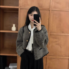 哥家商场同款女装2025法式复古小香风外套女秋款高级感短款开衫