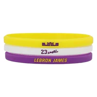 Баскетбольный браслет Модный Узкий край Fine Kobe Curry James Irving Спортивный силиконовый браслет Набор из трех предметов