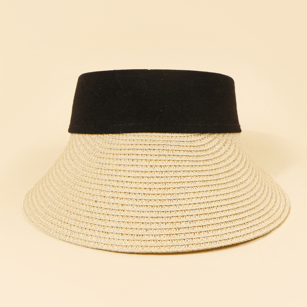 Fashion Wide Brim Breathable Sunscreen Sunshade Empty Top Straw Hat display picture 11