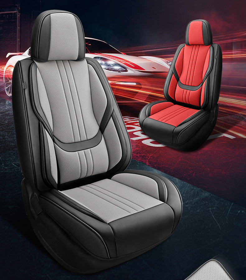 Cross-Border Foreign Trade Car Seat Covers, Universal for All Seasons, Full Surround, Perforated Nappa Leather, 3D Stereo Seat Covers, Wholesale