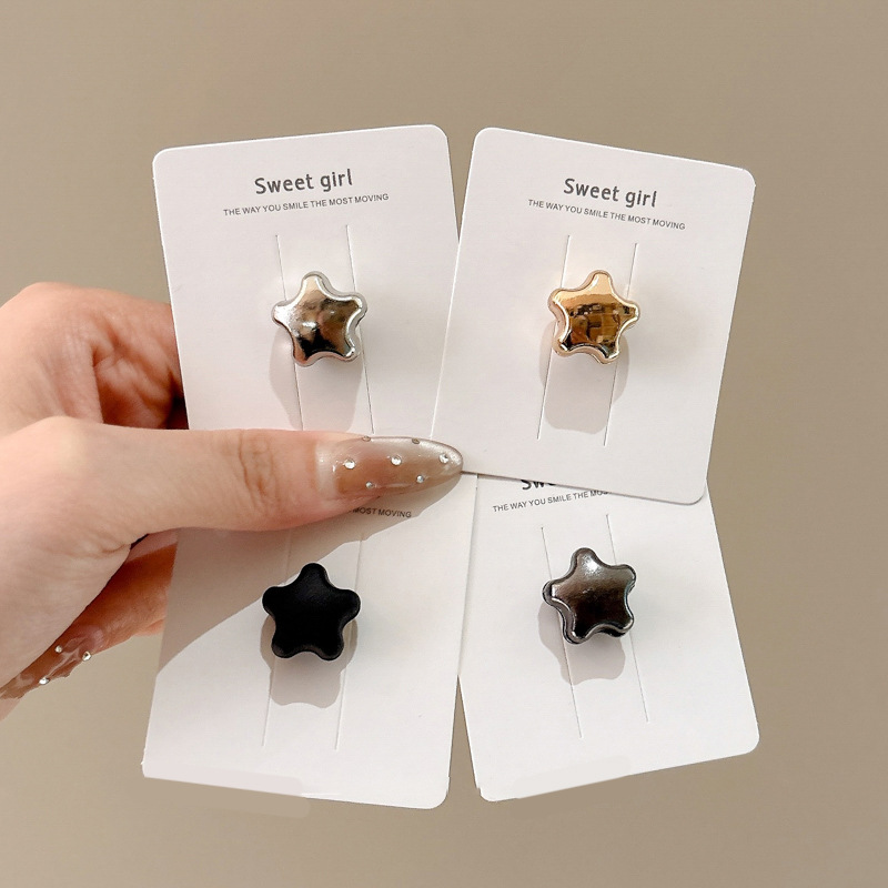 Broche de imán, hebilla de succión magnética, hebilla magnética de estrella, hebilla de fijación de bufanda de seda, suministro directo de fábrica transfronterizo, lugar 51 colores, multicolor opcional