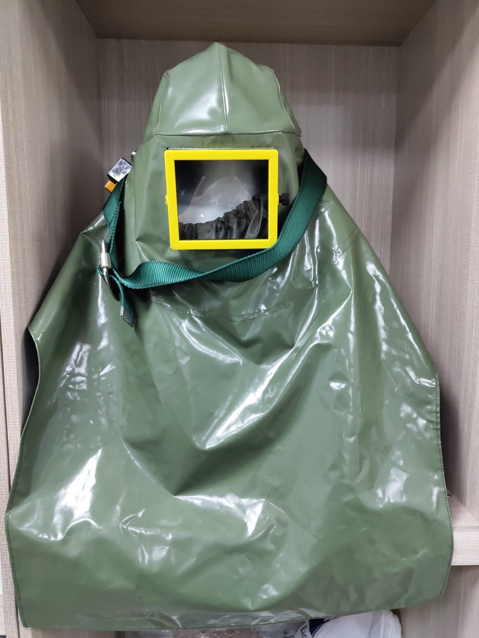 蓝鹰NP503喷砂头罩 打磨喷漆PVC喷砂服含快速接头 防喷溅防尘服