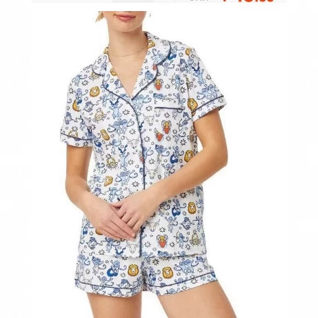 Новые трансграничные товары весна, лето и осень, широкие европейские и американские фото аватаров, рубашки с 3D-цифровой печатью, шорты с короткими рукавами, домашние пижамные комплекты