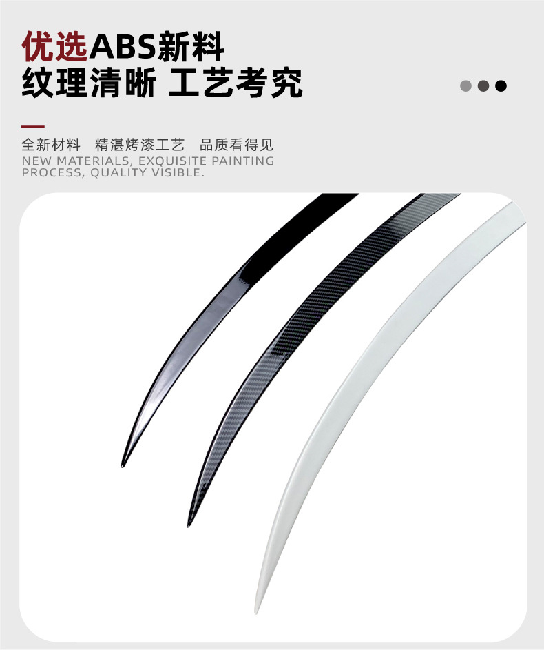 Suitable for Mercedes-Benz C-Class W206 C43 C63 2022+ Rear Wing Spoiler Car Sticker Exterior Modification Parts