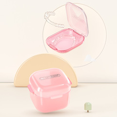 Braces box, invisible braces box, retainer storage box, dental correction, portable denture storage box, cleaning