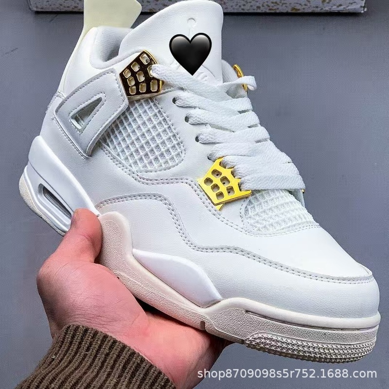 莆田純正 AJ4 ミッドトップレトロカジュアルスポーツ文化バスケットボールシューズメッシュ通気性エアクッションクッション性スポーツシューズ|undefined