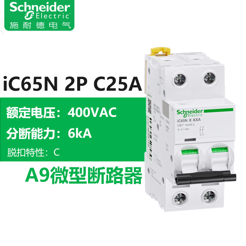 Interruptor de Circuito Miniatura para el Hogar Schneider, Interruptor de Circuito IC65N, Interruptor de Circuito Tipo A9 C 2P4Pc16a, Interruptor de Aire image 19