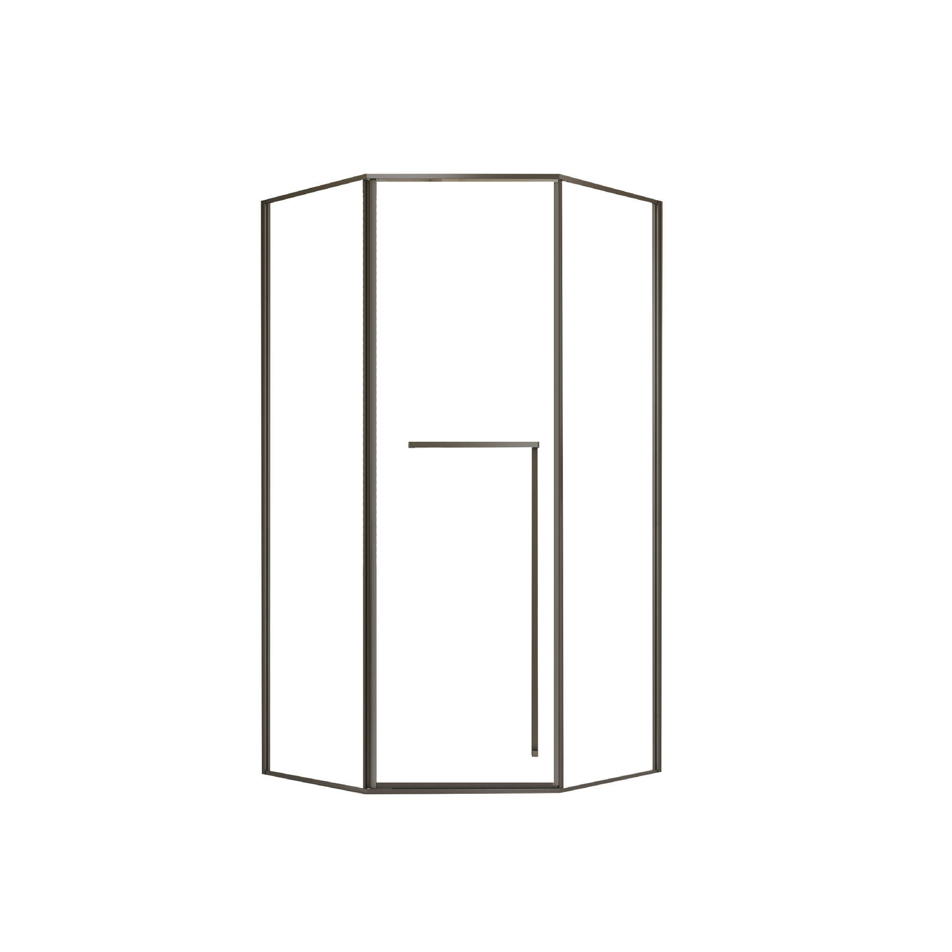 Душевая комната черная 900x900x2000