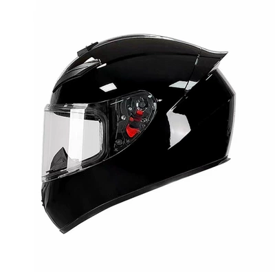 Motorcycle Safety Supplies — Aliexpress Cycling Helmet, Dropshipping - qk111-bright-black-with-clear-lenses-s