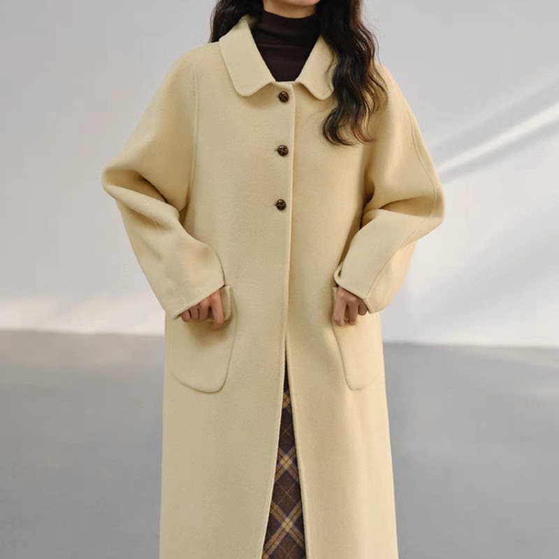 Double-sided cashmere elite woolen woolen coat