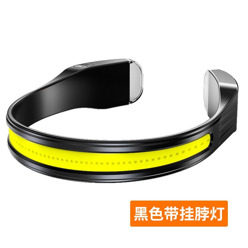 Faros de inducción de silicona ultraligeros para exteriores, luces de mina de luz fuerte montadas en la cabeza recargables, pesca nocturna, larga duración de la batería, luz fuerte