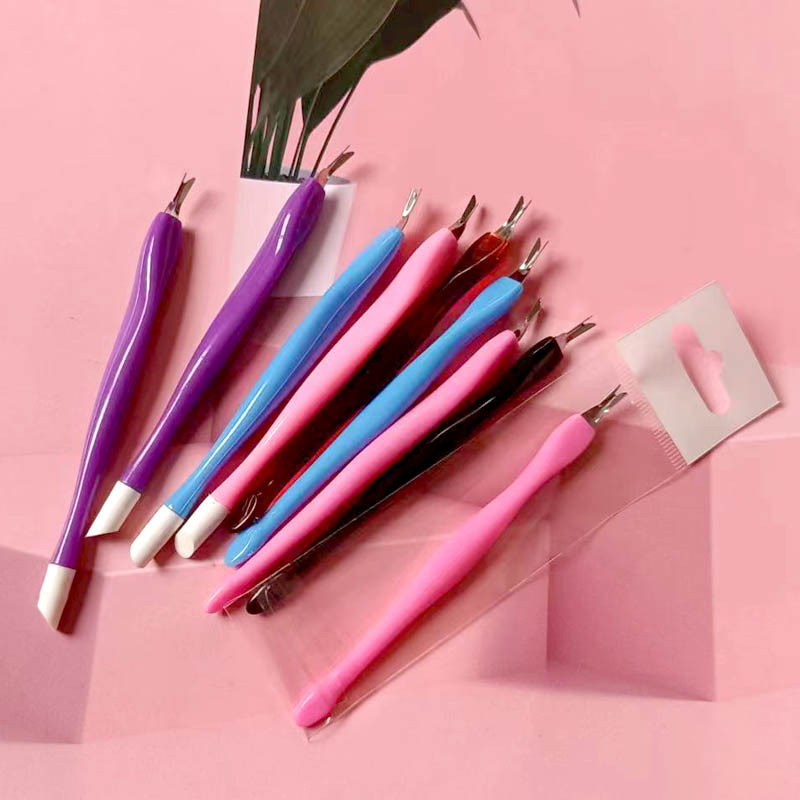 Factory spot color two-in-one dual-purpose dead leather fork embossing stick exfoliating manicure tool