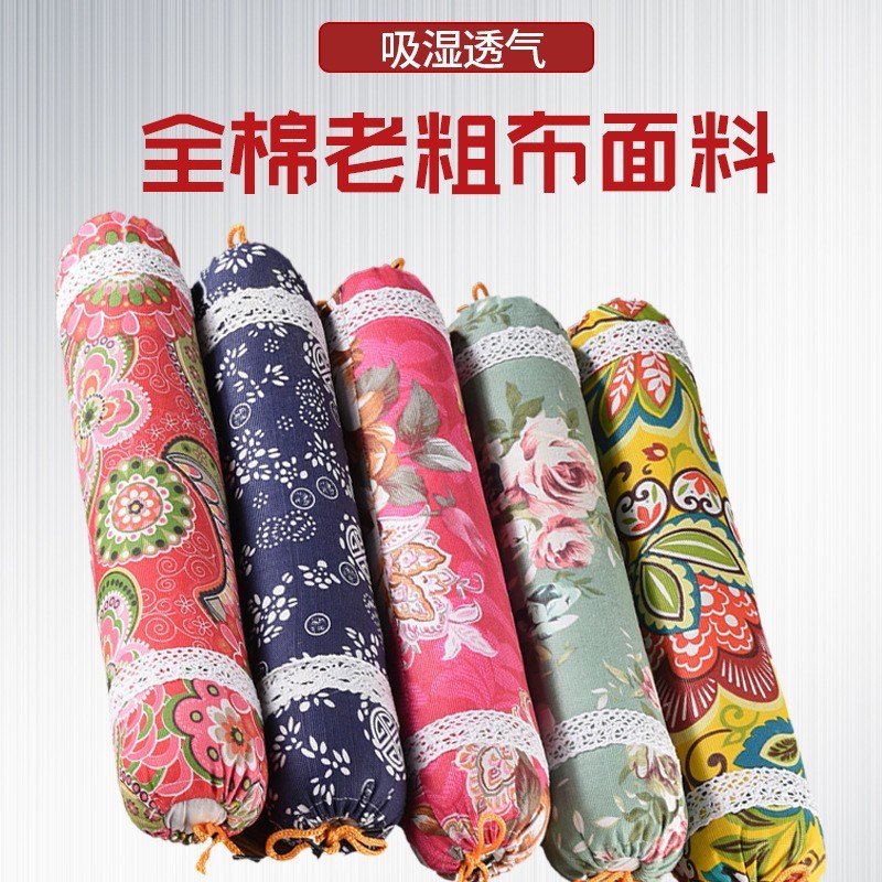 メーカー卸売り直売艾草頚椎枕円柱デザイン頚椎枕艾毛灸枕家庭用枕|undefined