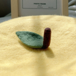 beret decorative leaf diy hat accessories wool felt leaf clothing material accessories accessories accessories