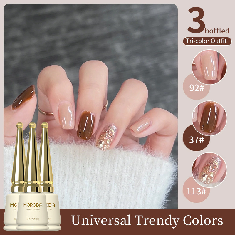 2025 nuevo traje especial de salón de manicura de color popular de color blanco mágico de champán de platino