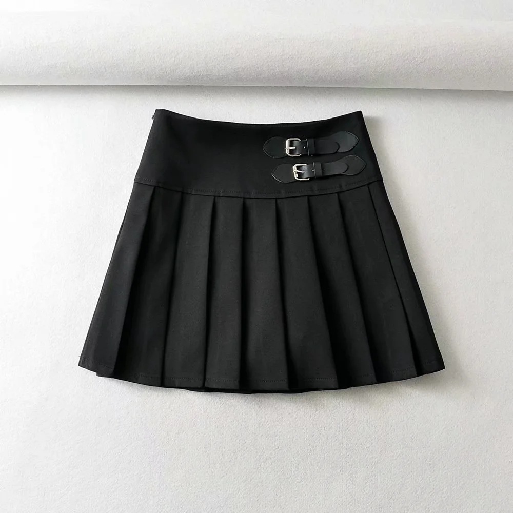 High-Waist Pleated Skirt NSHS61783