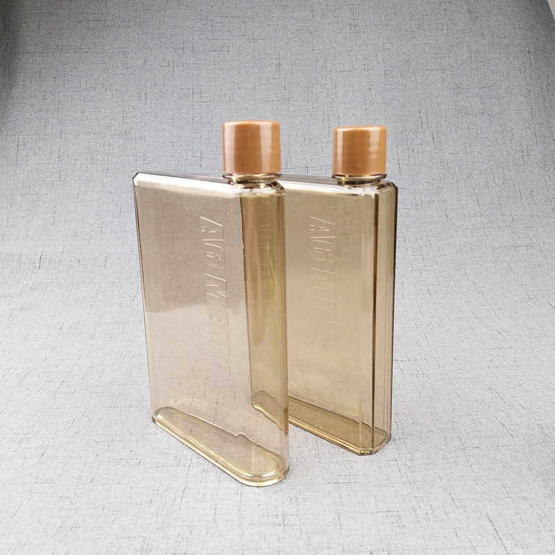 Customized Personalized A6A5 Creative Paper Water Cup Plastic Cup Transparent Simple Memo Leak-Proof Flat Plastic Wholesale Summer