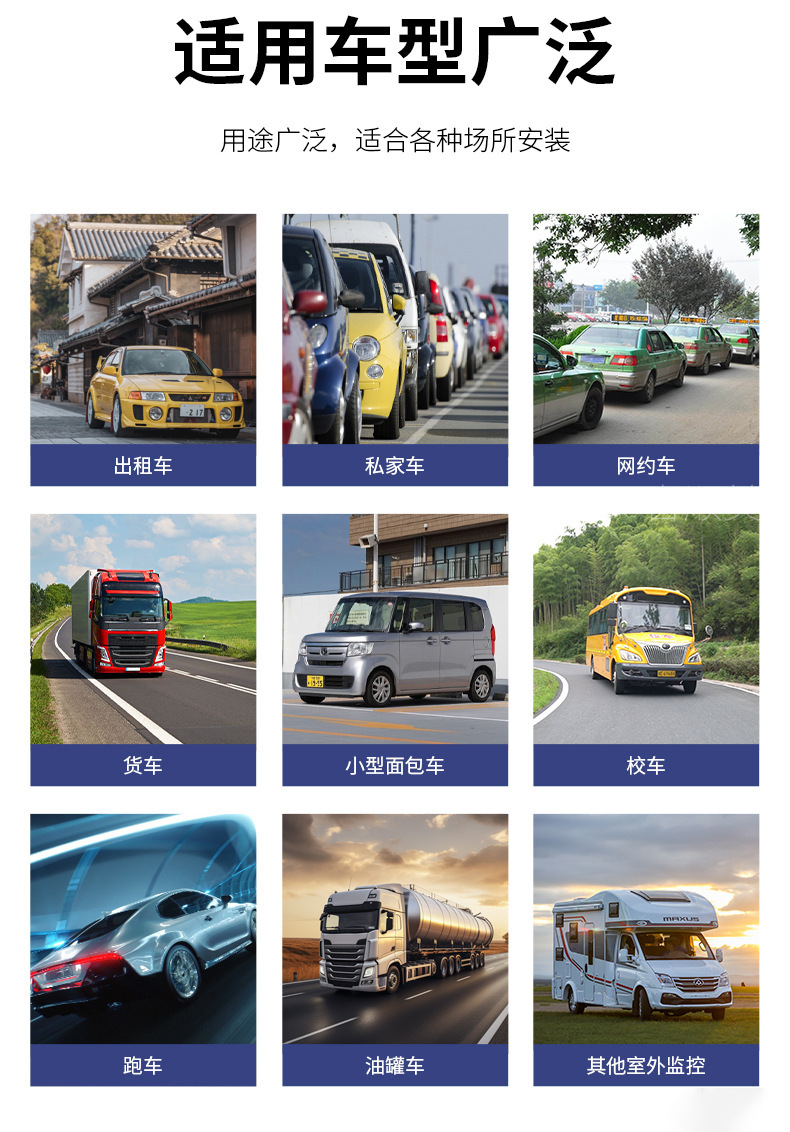 Taxi Online Ride-Hailing Didi Dual-Channel Integrated Car Camera Ahd Wide-Angle Infrared Camera Installation Without Disassembly