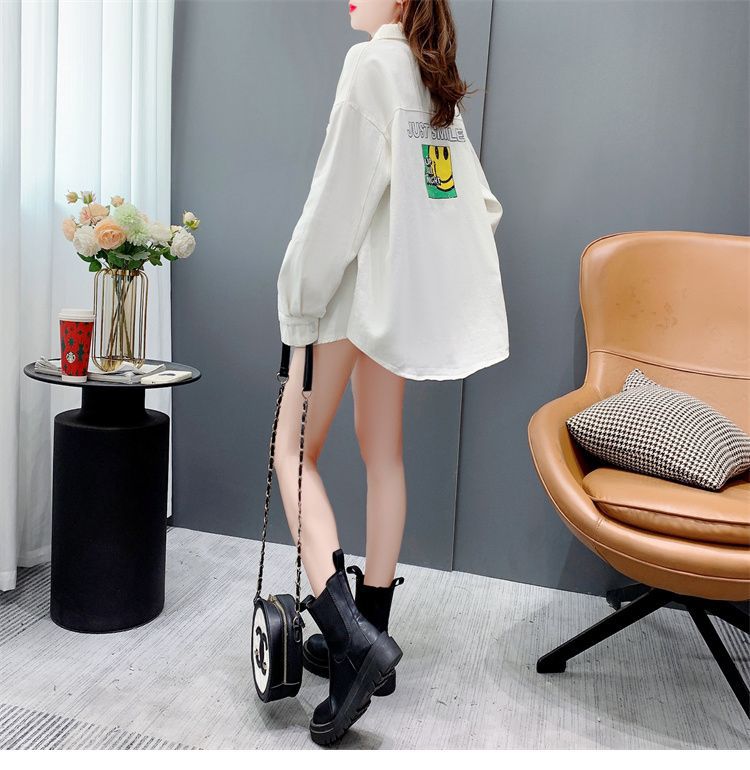 2023新款衬衫女长袖春秋季宽松甜美学院风显瘦透气过臀下半身失踪详情18