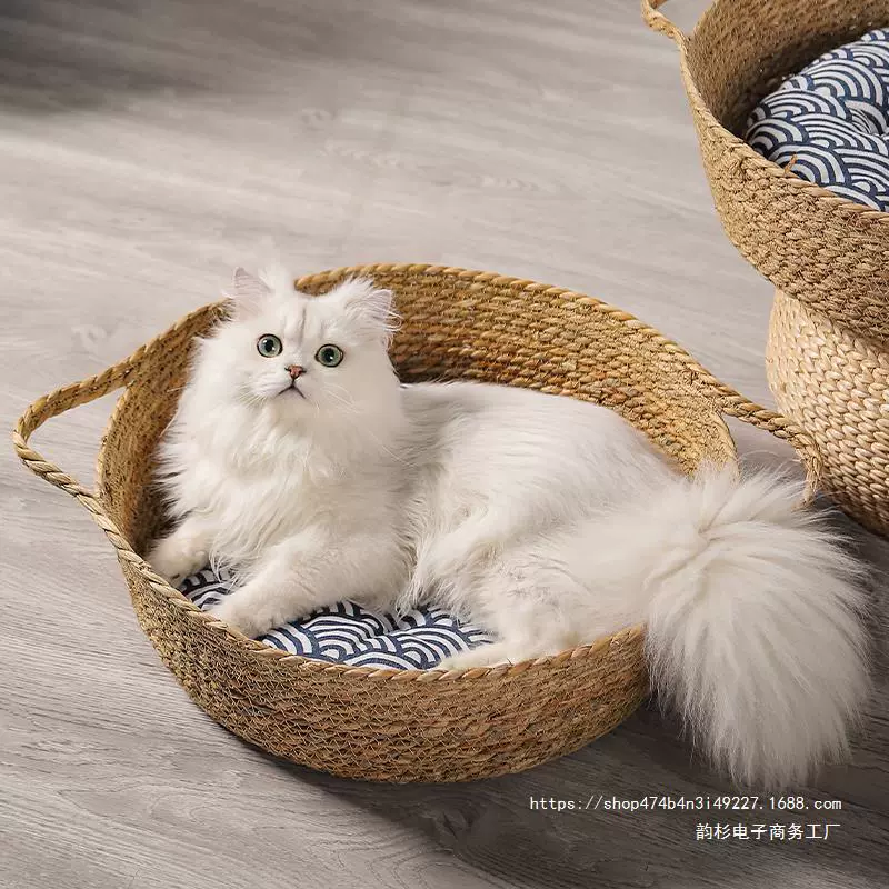 Кот Вест Тим Four Seasons GM Общий Летний Liangwo Подушка Гобо Гнездо-сетка Red Cat Лапшающая домашняя кровать для питомца Кошачий Медицинский Кошачьи товары Лето