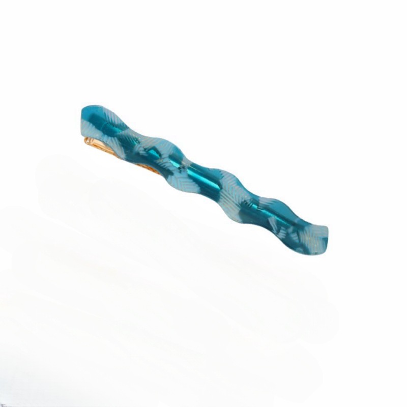 Nicho de estilo coreano clip en forma de onda femenino ins estilo Super caliente flequillo lateral clip pico de pato todo partido horquilla de acetato