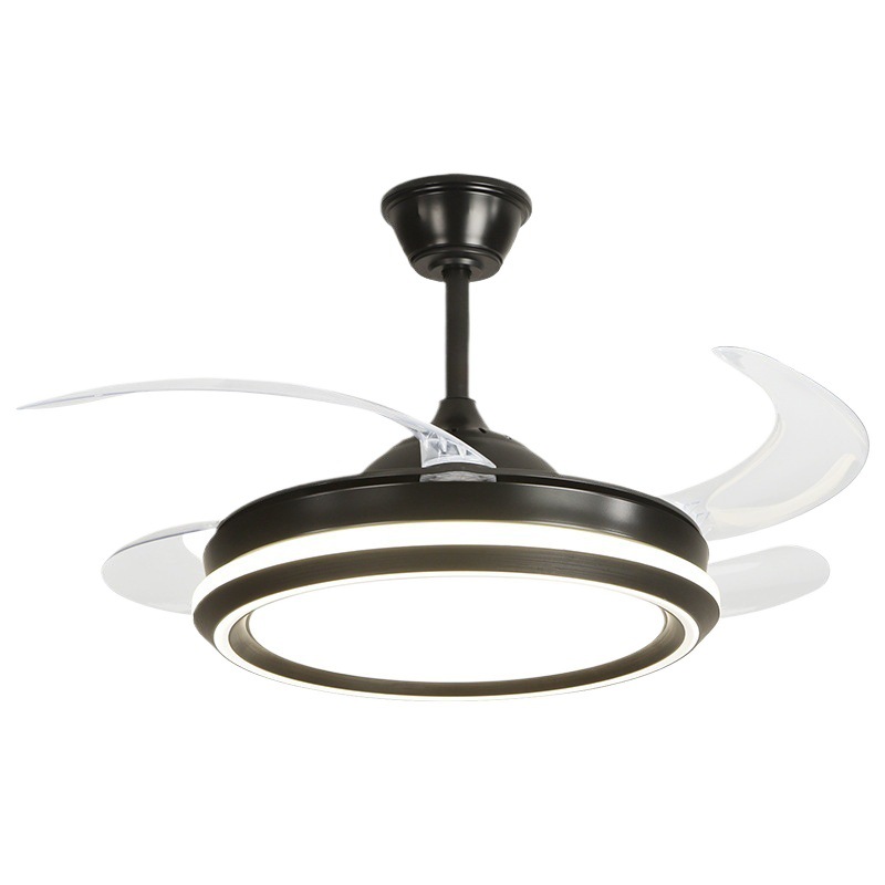 2024 nueva lámpara de ventilador de techo simple moderna sala de estar con ventilador eléctrico candelabro dormitorio comedor lámpara de ventilador invisible de 42 pulgadas