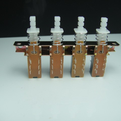 琴键开关 2*2*4  连动开关 四位按动开关 组合开关数码按钮电源