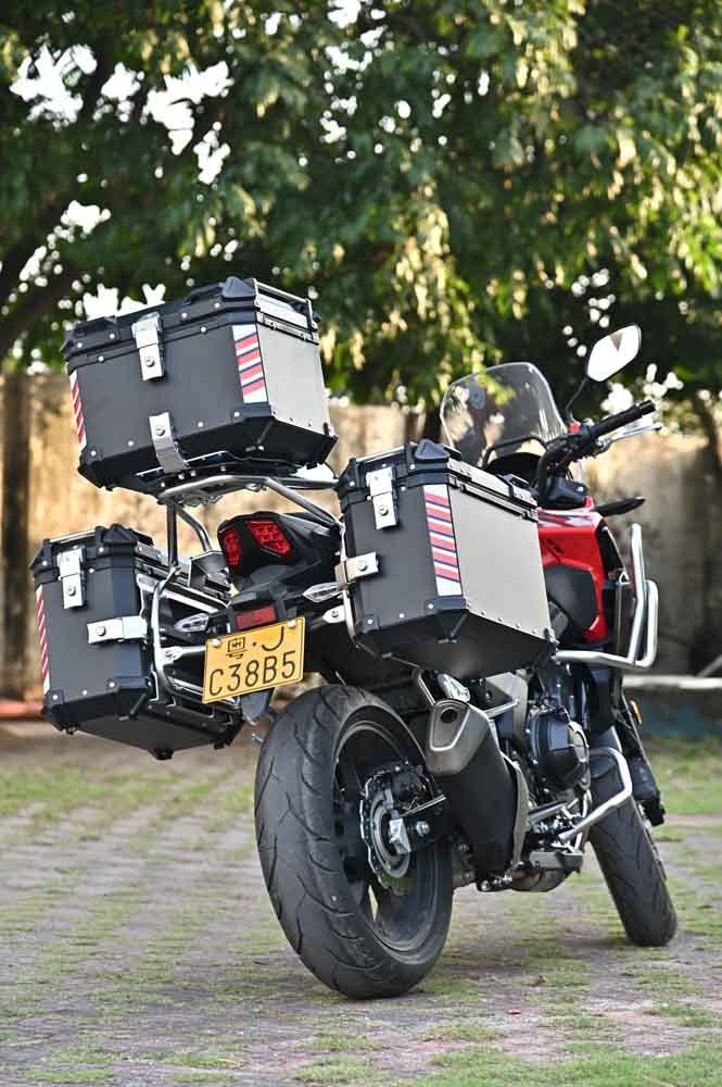 Black X Embossed 55L 65L 80L 100L Aluminum Alloy Motorcycle Tail Box Electric Vehicle Waterproof Trunk Thickened