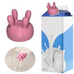 Funny Pouring Milk Bottle Cap牛乳箱蓋趣味牛乳分流器搾乳機