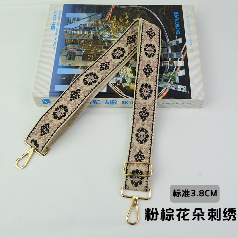 刺繍入りレディースバッグショルダーストラップクロスボディバッグストラップ調節可能なパーソナライズされたエスニックスタイルレトロ幅広ヨーロッパとアメリカのジャカードファッション交換|undefined