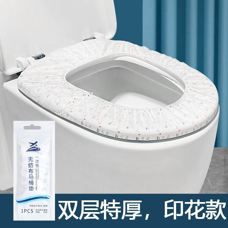 Одноразовые унитазовые коврики двухслойные утолщенные нетканые коврики для сидения для путешествий отель универсальный полный охват водонепроницаемый завод оптом