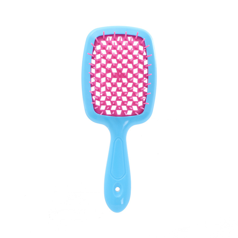 Peine de nido de abeja de malla hueca de venta caliente transfronteriza Peine de masaje Peine de peluquería hexagonal de doble uso húmedo y seco